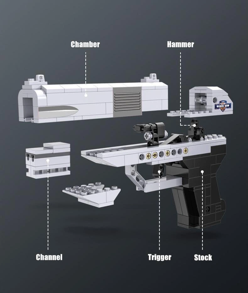 Build Your Own Double Barrel Pistol Building Block Set